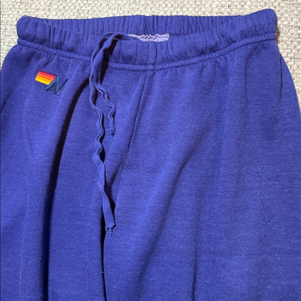 Aviator Nation Bolt Collection SET Crewneck and Sweatpants Deep Purple White S - Picture 5 of 7